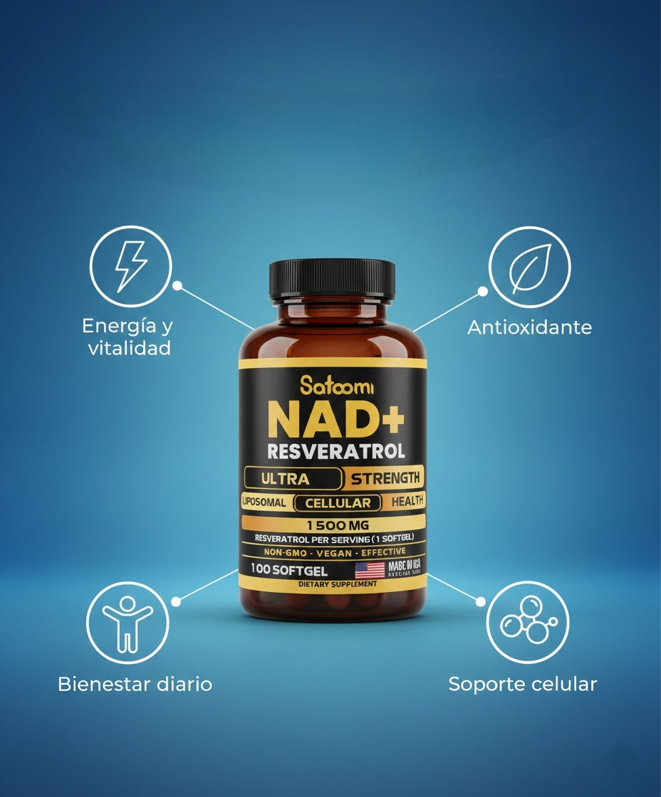 NAD+ + Resveratrol, Bienestar y Vitalidad Diaria